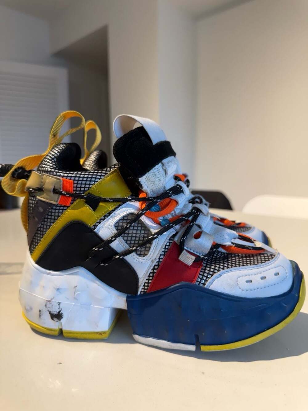 Anthony Wang Banana-03 Chunky Multi-Color Platform Sneakers Size 6